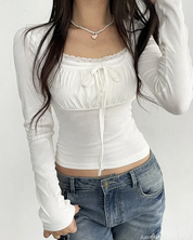 White Coquette Top