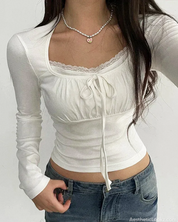 White Coquette Top