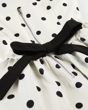 White Polka Dot Mini Dress