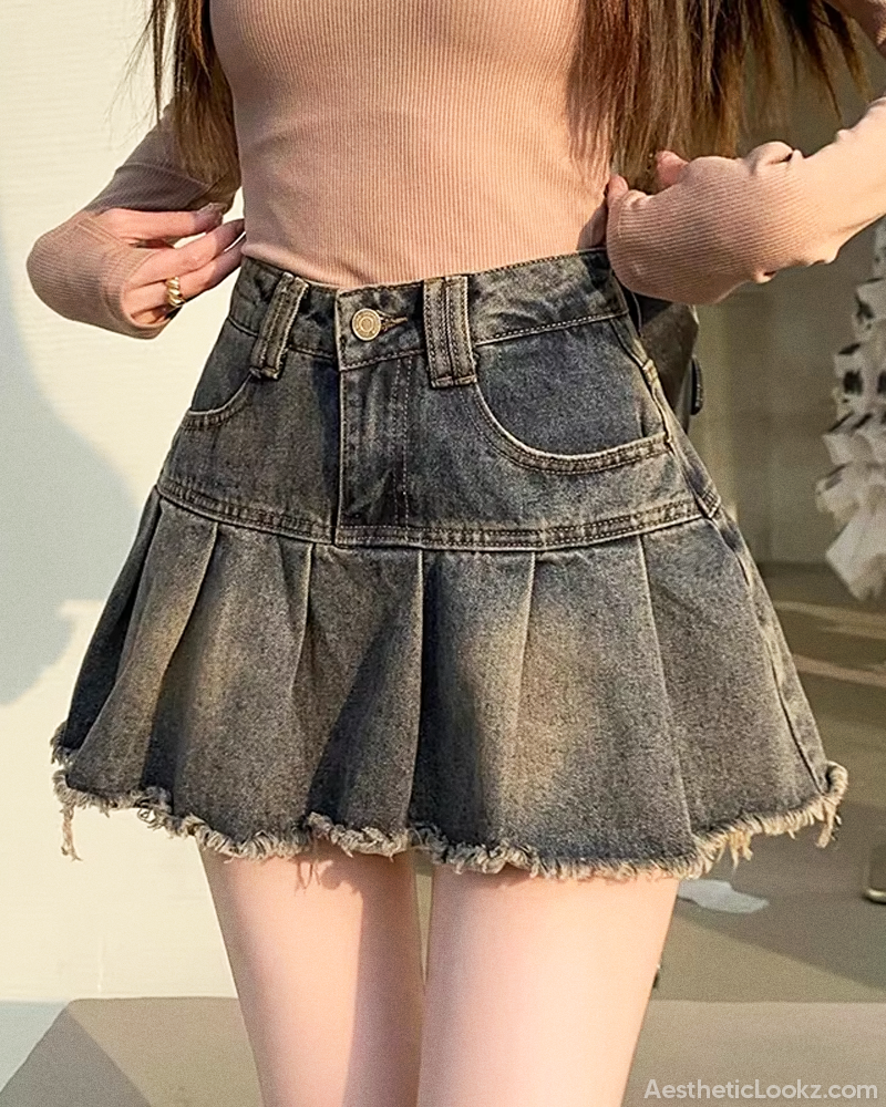 Y2K Denim Mini Skirt