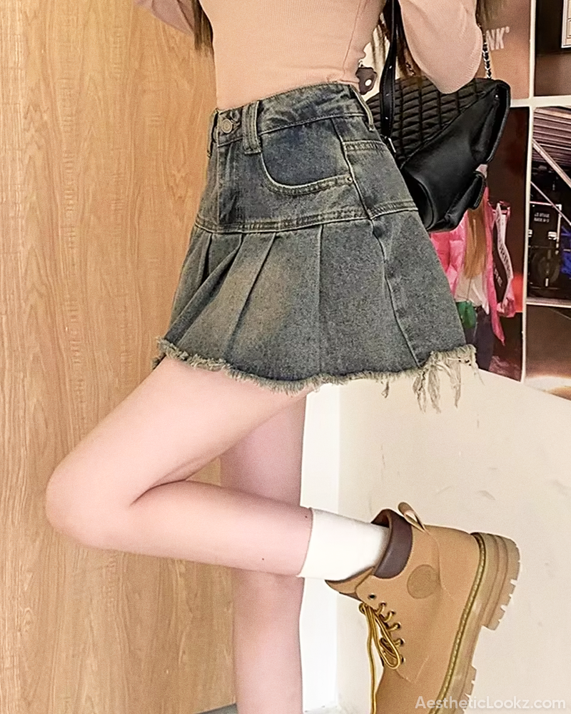 Y2K Denim Mini Skirt
