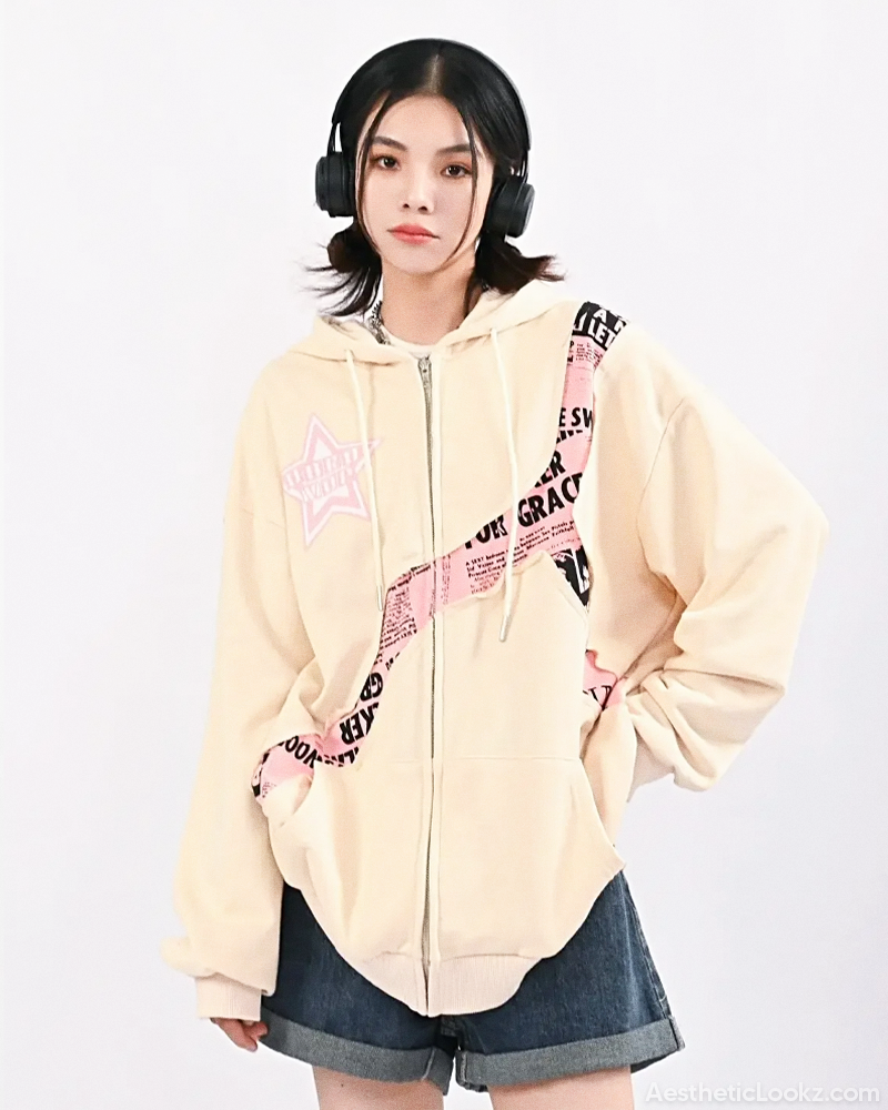 Y2K Hoodie Zip Up