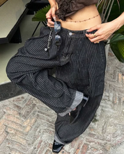 Y2K Pinstripe Baggy Pants