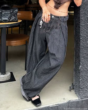 Y2K Pinstripe Baggy Pants