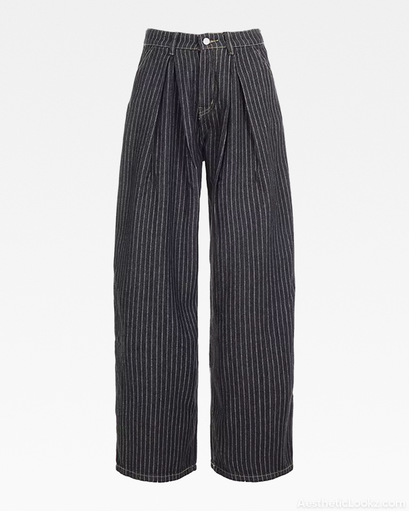 Y2K Pinstripe Baggy Pants