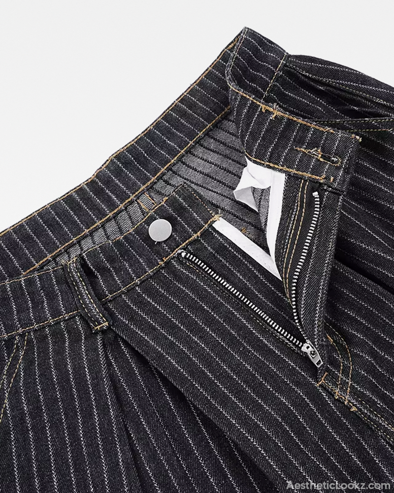Y2K Pinstripe Baggy Pants