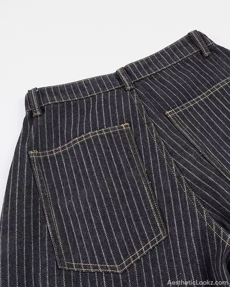 Y2K Pinstripe Baggy Pants