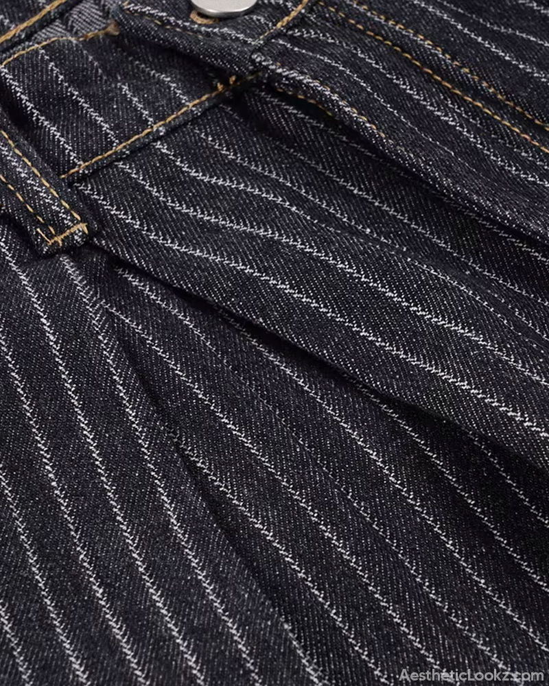 Y2K Pinstripe Baggy Pants
