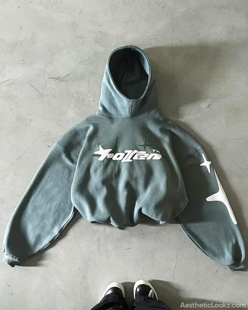 Y2K Puff Print Hoodie