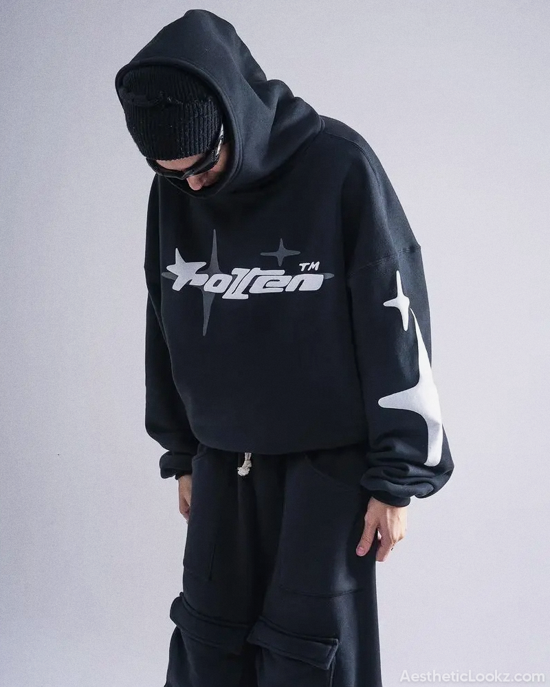 Y2K Puff Print Hoodie