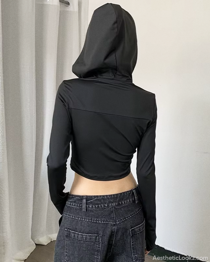 Y2K Zip Up Crop Jacket